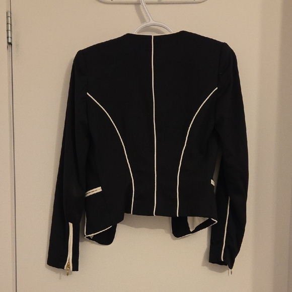 H&M Black Blazer with White Piping - Picture 2 of 3